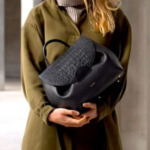 Polene Paris Numero Un Trio Black Crocodile—New in Box